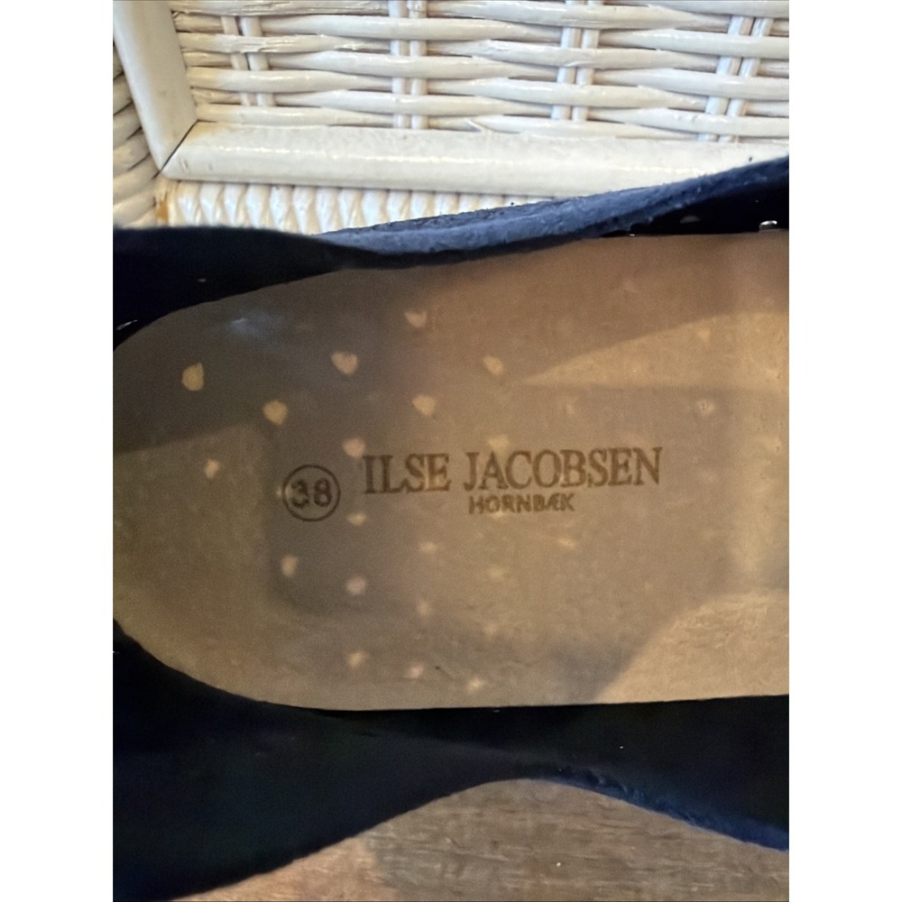Ilse Jacobsen Tulip 139 Shoes Womens Size 38 Navy Slip On Perforated Comfort - Picture 3 of 10